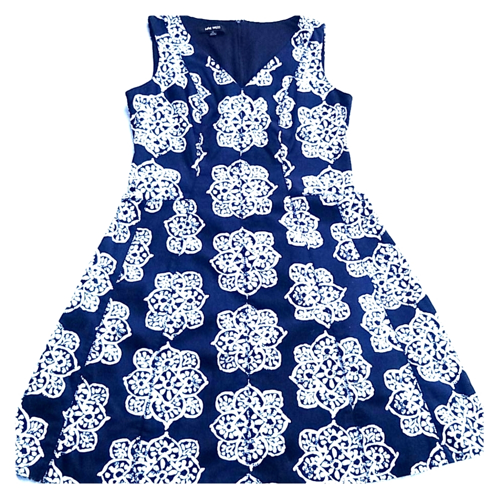 Nine West Floral Fit & Flare Dress